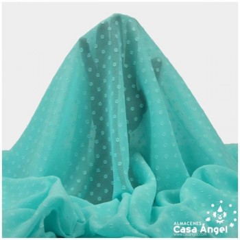 GASA CON TOPO PLUMETI TURQUESA SERIE NOCHE 150cm