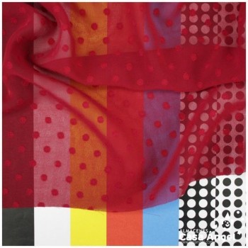 GASA CON TOPO PLUMETI GRANATE SERIE NOCHE 150cm