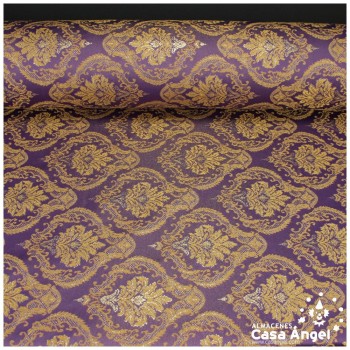 BROCADO MORADO BARROCO DE DOBLE ANCHO SERIE ZAFRA 280cm