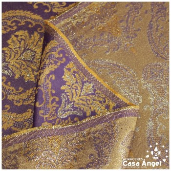 BROCADO MORADO BARROCO DE DOBLE ANCHO SERIE ZAFRA 280cm
