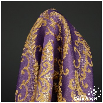 BROCADO MORADO BARROCO DE DOBLE ANCHO SERIE ZAFRA 280cm