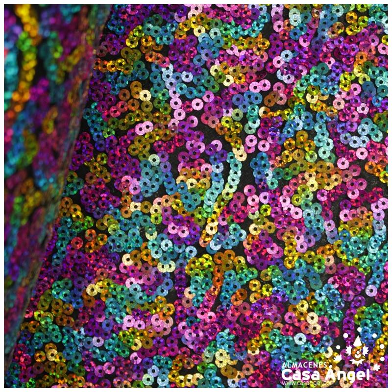 TELA DE LENTEJUELAS MULTICOLOR SERIE NASSAU 132cm