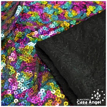 TELA DE LENTEJUELAS MULTICOLOR SERIE NASSAU 132cm