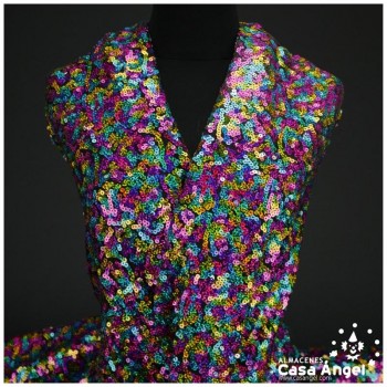 TELA DE LENTEJUELAS MULTICOLOR SERIE NASSAU 132cm