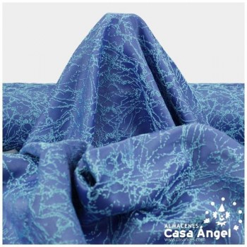 BROCADO DE BORDADURA SERIE IRINA AZUL Y TURQUESA 280cm