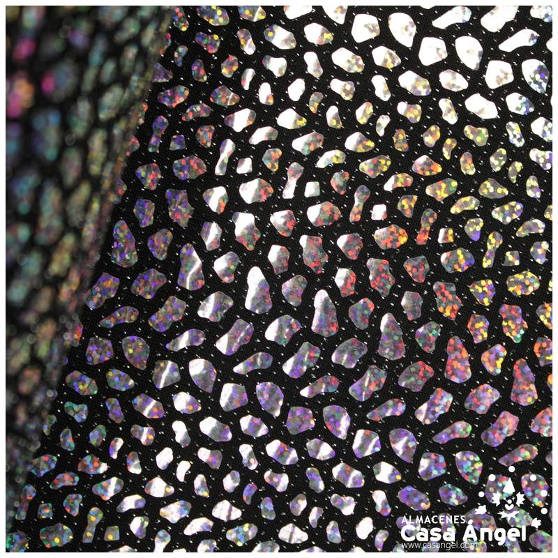 PUNTO FIESTA CON ACETATO PLATA HOLOGRAMA SERIE DRAC-ARIS 150cm