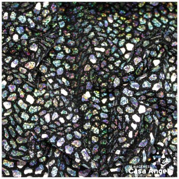 PUNTO FIESTA CON ACETATO PLATA HOLOGRAMA SERIE DRAC-ARIS 150cm