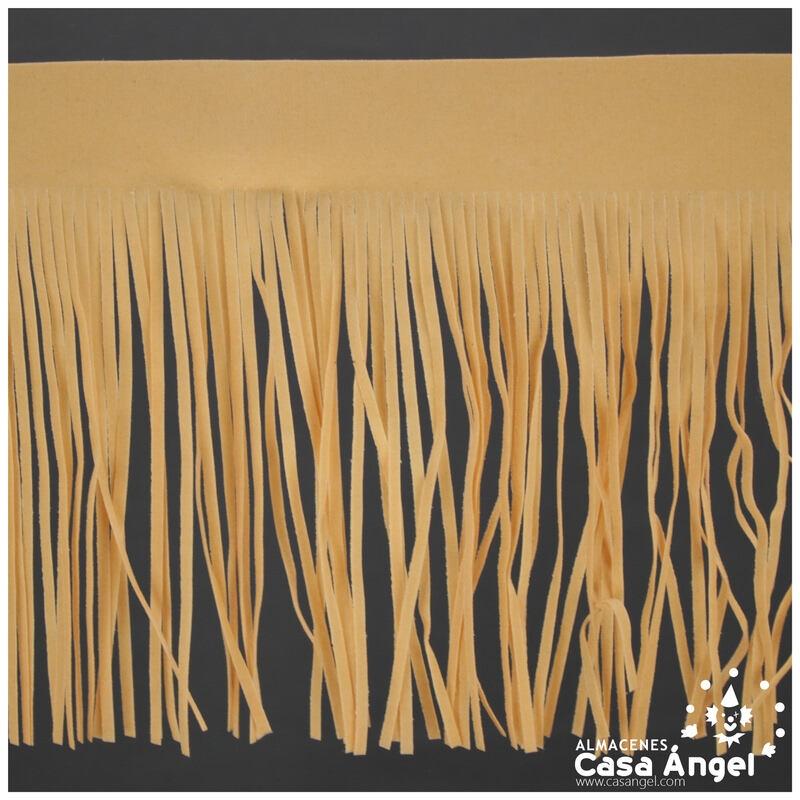 FLECOS DE TELA ANTELINA BEIGE 15cm