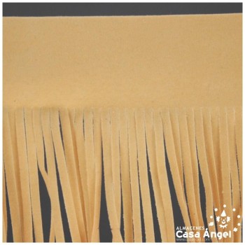 FLECOS DE TELA ANTELINA BEIGE 15cm