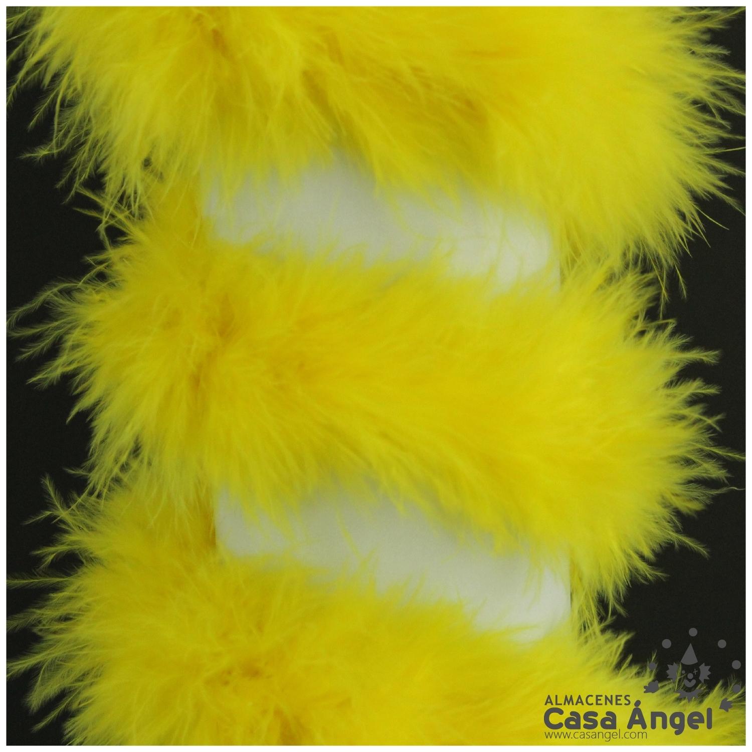 Tira Cinta de Plumas para Disfraces - Plumas de Pato Color Amarillo