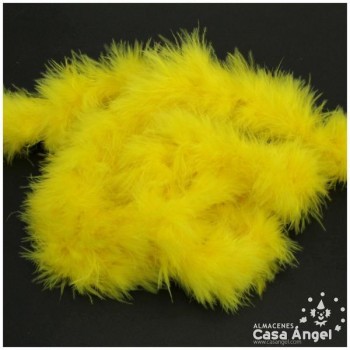 TIRA DE PLUMAS MARABÚ POR METRO AMARILLO 8gr/m