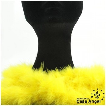 TIRA DE PLUMAS MARABÚ POR METRO AMARILLO 8gr/m