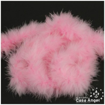 TIRA DE PLUMAS MARABÚ POR METRO ROSA 8gr/m