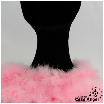 TIRA DE PLUMAS MARABÚ POR METRO ROSA 8gr/m