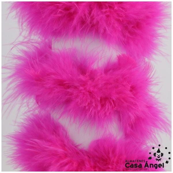 TIRA DE PLUMAS MARABÚ POR METRO FUCSIA 8gr/m