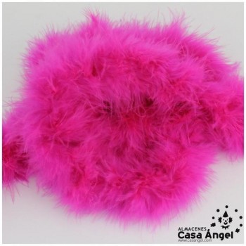 TIRA DE PLUMAS MARABÚ POR METRO FUCSIA 8gr/m