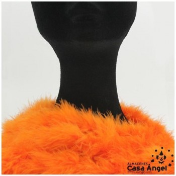 TIRA DE PLUMAS MARABÚ POR METRO NARANJA 8gr/m