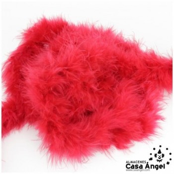TIRA DE PLUMAS MARABÚ POR METRO ROJO 8gr/m