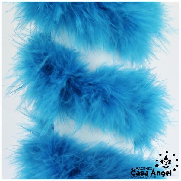 TIRA DE PLUMAS MARABÚ POR METRO TURQUESA 8gr/m