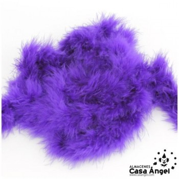 TIRA DE PLUMAS MARABÚ POR METRO MORADO 8gr/m