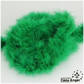TIRA DE PLUMAS MARABÚ POR METRO VERDE 8gr/m