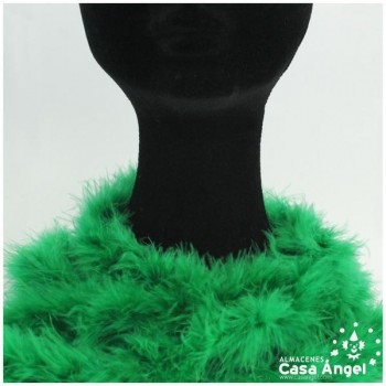 TIRA DE PLUMAS MARABÚ POR METRO VERDE 8gr/m