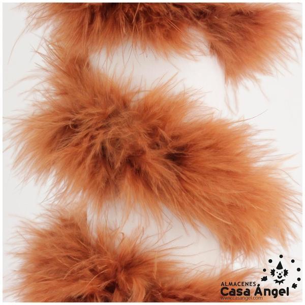 TIRA DE PLUMAS MARABÚ POR METRO COBRE 8gr/m