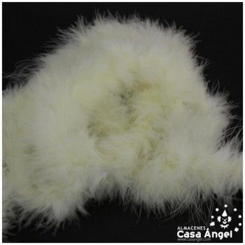 TIRA DE PLUMAS MARABÚ POR METRO CRUDO 8gr/m