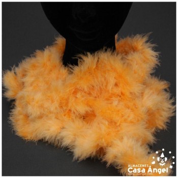 TIRA DE PLUMAS MARABÚ POR METRO MELOCOTÓN 8gr/m