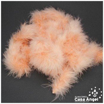 TIRA DE PLUMAS MARABÚ POR METRO SALMÓN 8gr/m