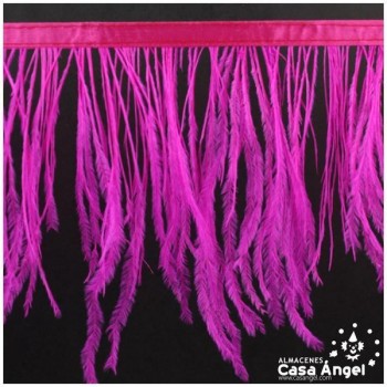 FLECO DE PLUMAS DE AVESTRUZ FUCSIA 12cm