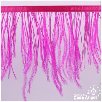 FLECO DE PLUMAS DE AVESTRUZ FUCSIA 12cm