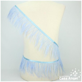 FLECO DE PLUMAS DE AVESTRUZ CELESTE 12cm