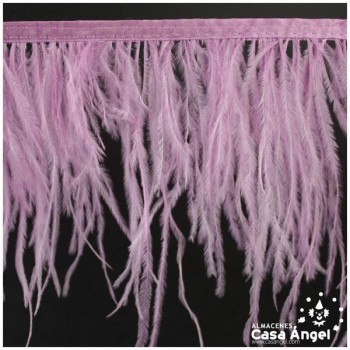 FLECO DE PLUMAS DE AVESTRUZ LILA 12cm