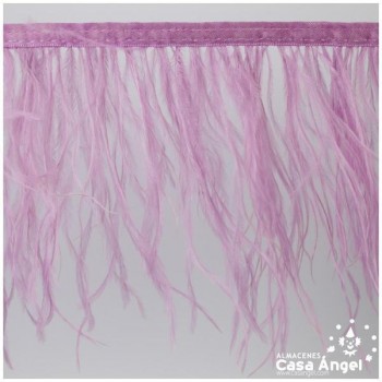 FLECO DE PLUMAS DE AVESTRUZ LILA 12cm