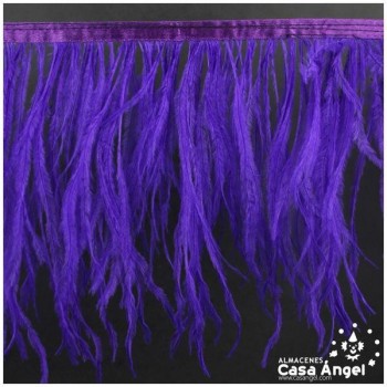 FLECO DE PLUMAS DE AVESTRUZ MORADO 12cm