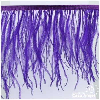 FLECO DE PLUMAS DE AVESTRUZ MORADO 12cm