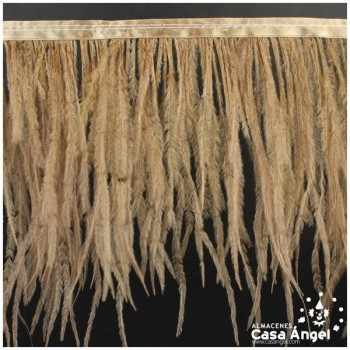 FLECO DE PLUMAS DE AVESTRUZ CÁMEL 12cm