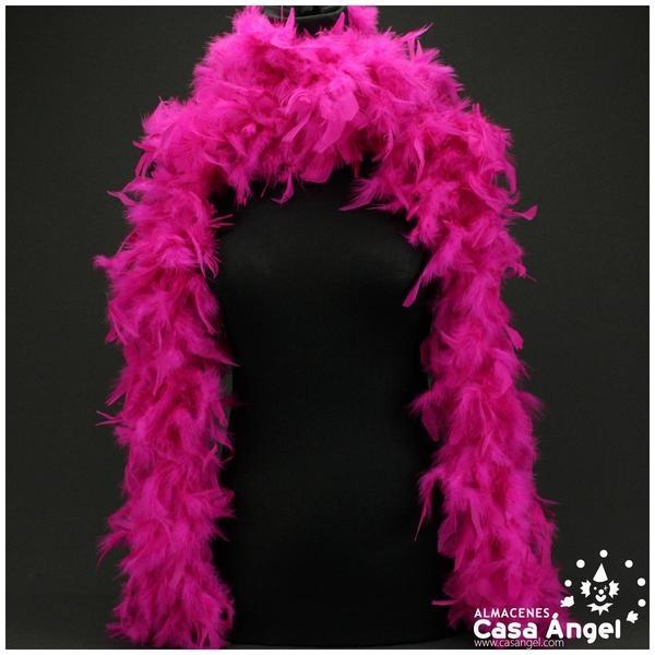 BOA DE PLUMAS TINTADAS COLOR FUCSIA 190cm 50gr