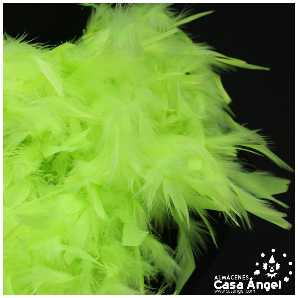 BOA DE PLUMAS DE PAVO 190cm AMARILLO FLÚOR 80gr