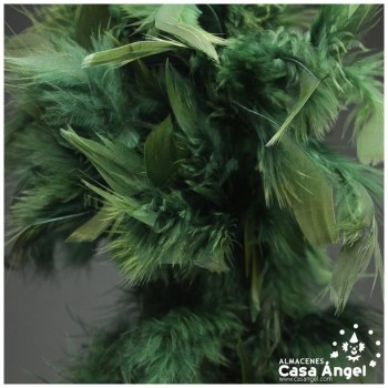 BOA DE PLUMAS DE PAVO 190cm VERDE COCODRILO 80gr