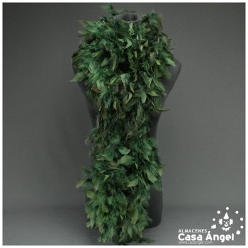 BOA DE PLUMAS DE PAVO 190cm VERDE COCODRILO 80gr