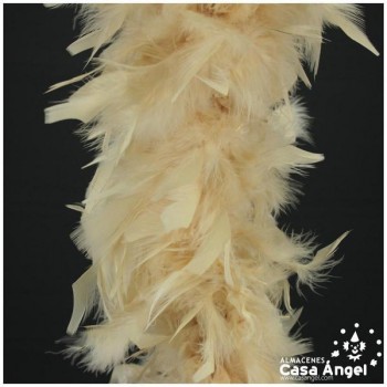 BOA DE PLUMAS DE PAVO 190cm CRUDO 80gr