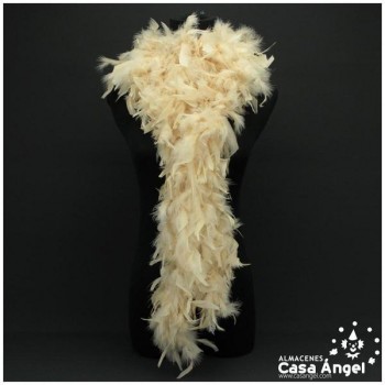 BOA DE PLUMAS DE PAVO 190cm CRUDO 80gr