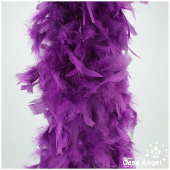 BOA DE PLUMAS DE PAVO 190cm CICLAMEN 80gr
