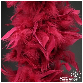 BOA DE PLUMAS DE PAVO 190cm GRANATE 80gr