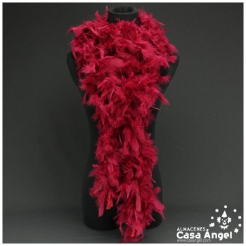 BOA DE PLUMAS DE PAVO 190cm GRANATE 80gr