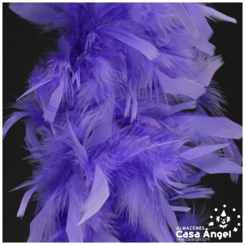 BOA DE PLUMAS DE PAVO 190cm MALVA 80gr