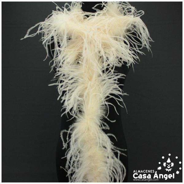 BOA DE PLUMAS 190cm CRUDO DE AVESTRUZ 35gr