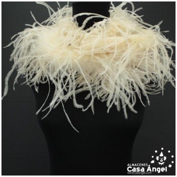 BOA DE PLUMAS 190cm CRUDO DE AVESTRUZ 35gr